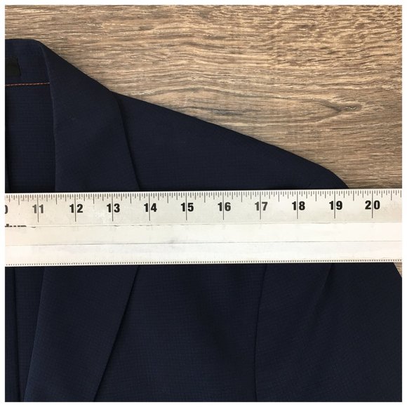 Perry Ellis Mens Blazer Sport Coat Two Button Casual Jacket Size 44L‎ Slim Suits - Picture 10 of 13